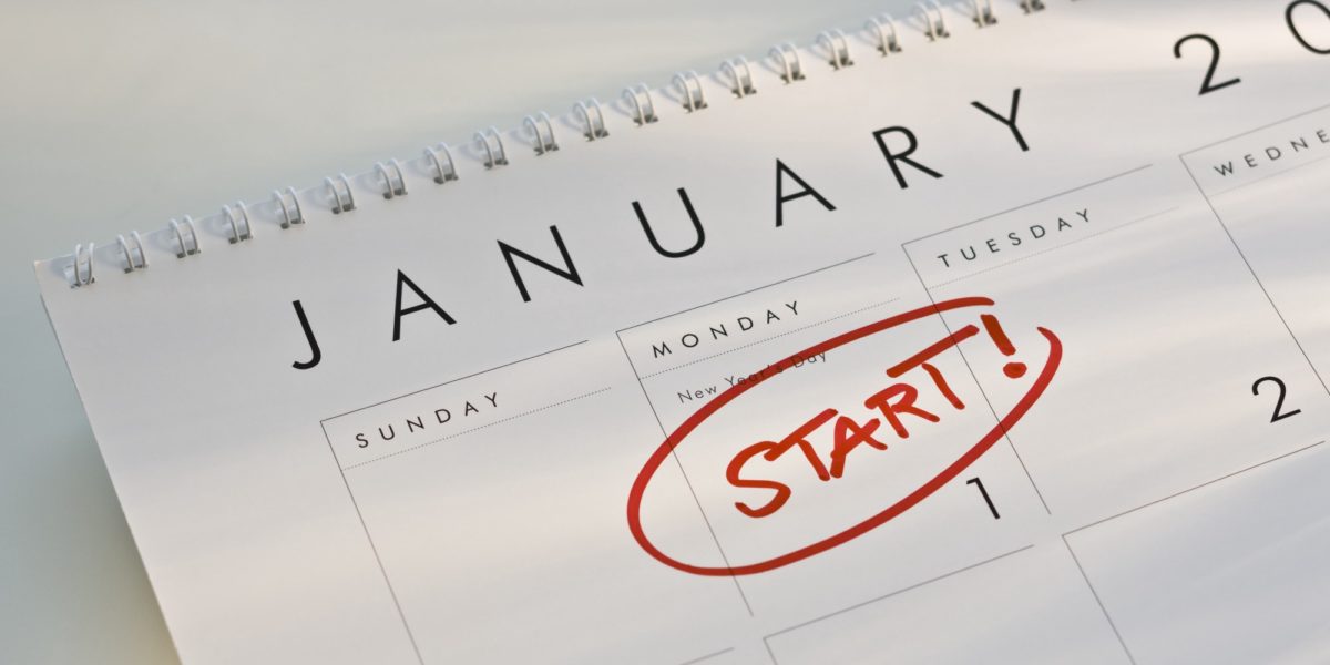 January Goals Calendar